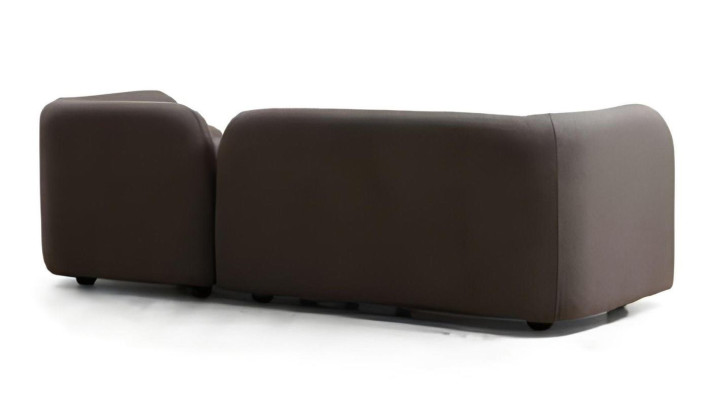 Moderný čierno-červený dizajn pohovky