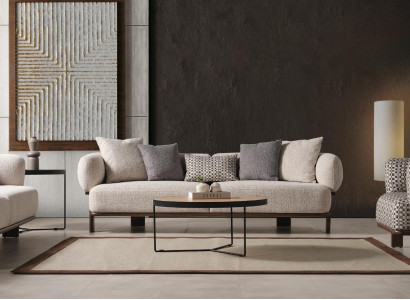 Moderný sivý gauč pre luxusnú dekoráciu obývacej izby