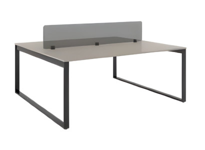 Elegantný kancelársky stôl s čierno-sivou priečkou