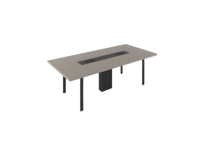 Elegantný luxusný konferenčný stôl v sivej a čiernej farbe