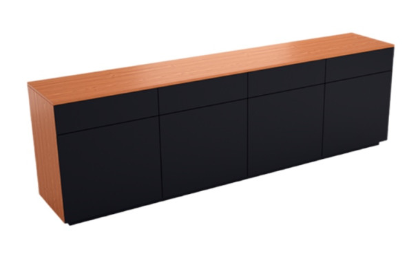 Moderná čierna hnedá luxusná kancelárska skriňa