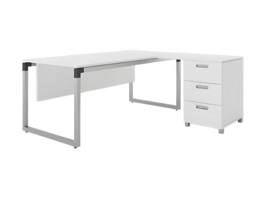 Biela kancelárska rohová stôl