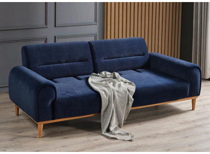 3-sedací gauč do obývacej izby modrej farby, súprava gaučov, dizajnový nábytok, 3-sedací spracovanie