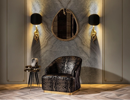 7-dielna súprava nábytku do obývacej izby s pohovkou, lampou, zrkadlom a pufom