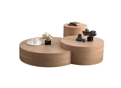 Kávový stolík do obývačky čalúnený bočný stolík 2 kusy