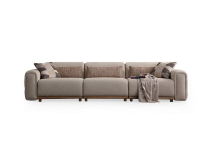 3-sedací čalúnený gauč Béžový Obývacia izba Oddych Nový