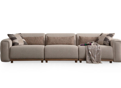 3-sedací čalúnený gauč Béžový Obývacia izba Oddych Nový