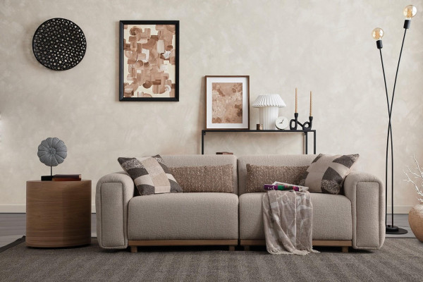 Kompletný 4-dielny rohový gauč