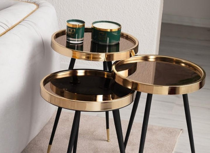 Luxusný stôl z nehrdzavejúcej ocele do obývačky