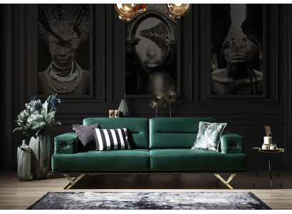 3-sedací pohovka dizajnový mäkký sedák moderná tkanina nový nábytok