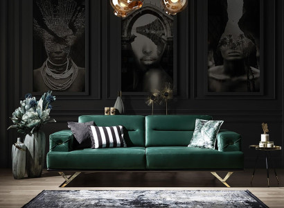 3-sedací pohovka dizajnový mäkký sedák moderná tkanina nový nábytok