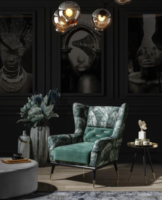 Kompletný nábytok do obývacej izby s rohovou pohovkou 6 dielov