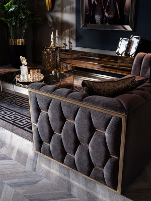 Moderný 2-miestny luxusný dizajn pohovky s novým materiálom