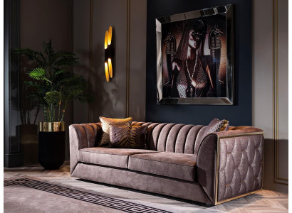 Mobilný komplet nábytku do obývacej izby s rohovou pohovkou a kreslom 5 kusov