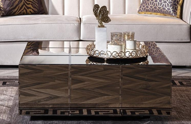 Mobilný komplet nábytku do obývacej izby s rohovou pohovkou a kreslom 5 kusov