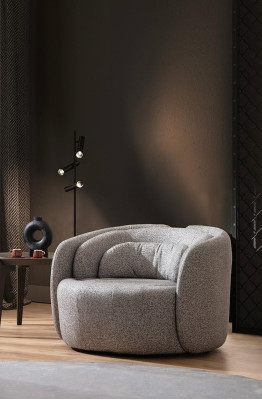 Kruhové relaxačné klubové kreslo individuálny nábytok na odpočinok