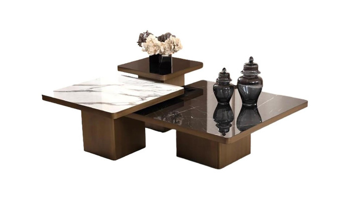 Kompletný 6-dielny nábytok do obývacej izby s pohovkou