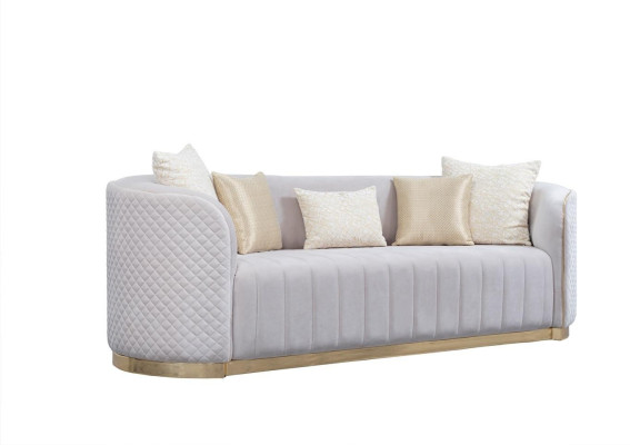 Bežná tkanina 3-sedežni kavč sodobnega dizajna