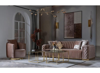 3+3+1 sedacia súprava Moderný luxusný dizajn