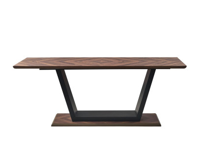 Luxusný jedálenský stôl do obývacej izby z dreva a ocele, nový dizajn