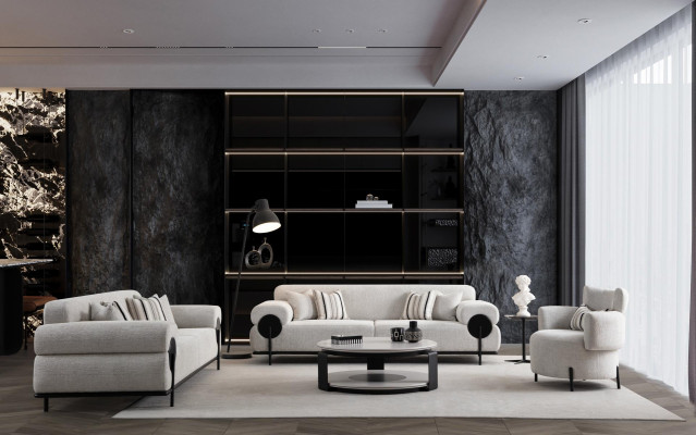 3-sedací gauč komplet Modern Luxury Design