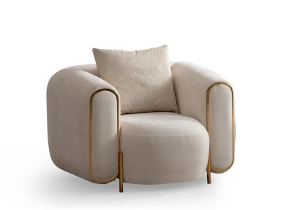 Bež luxusný stolček v modernom textilnom štýle