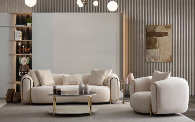 3+3+1 sedacia súprava v modernom luxusnom dizajne