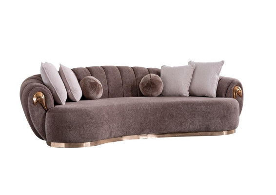 Úplne moderná textilná sedacia súprava 3+3+1 do obývacej izby