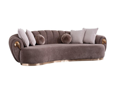 Úplne moderná textilná sedacia súprava 3+3+1 do obývacej izby