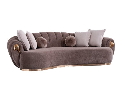 Úplne moderná textilná sedacia súprava 3+3+1 do obývacej izby