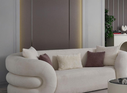 3-sedací denný gauč so stolom mäkký materiál koža moderný