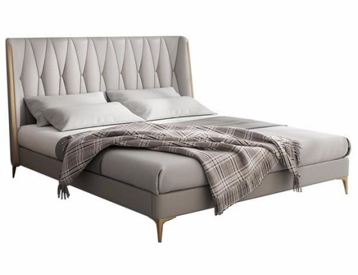 Posteľ Barnsäng Grezna v sivej farbe