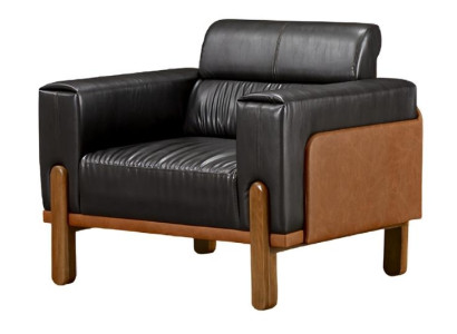 Čierny dizajnový stôl pre jednu osobu, mäkké pohovky, moderný relaxačný materiál JV nábytok