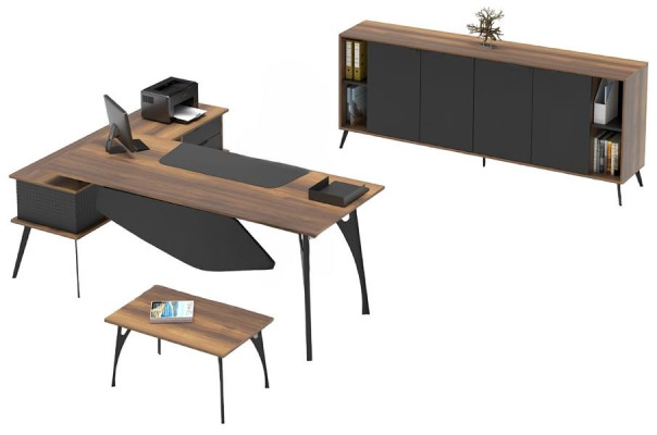 Hnedý drevený konferenčný stolík