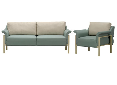 Luxusný gauč komplet 3+1 kreslo do obývacej izby moderný kožený gauč