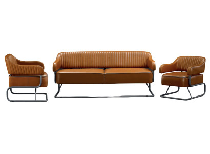 Luxusný gauč komplet 3+1+1 sedadlo s čalúnenou stoličkou do obývacej izby z nového dreva