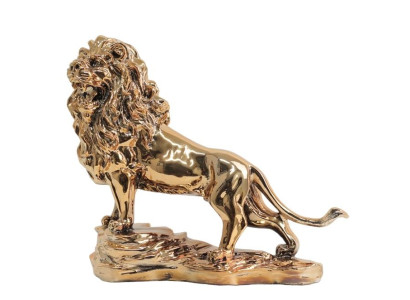 Moderná zlatá lev dekoratívna socha