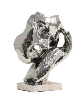 Moderná abstraktná socha na striebornú dekoráciu
