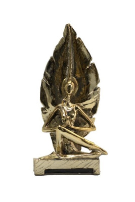 Zlatá joga figura dekoratívna socha