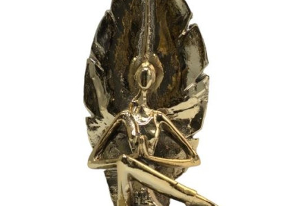 Zlatá joga figura dekoratívna socha