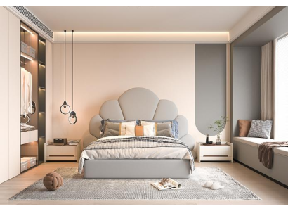 Luxusná moderná posteľ s kvetinovým vzorom