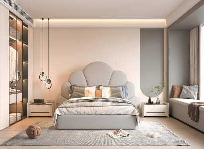 Luxusná moderná posteľ s kvetinovým vzorom