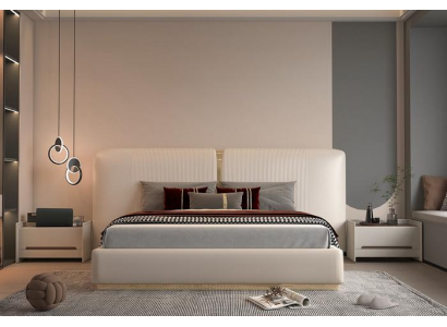 Posteľ s elegantným čelom