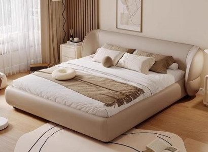 Moderná klopná posteľ s funkciou v elegantnej sivej tkanine