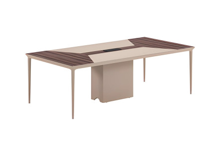 Bež konferenčná miza s drevenou štruktúrou a moderným dizajnom pre kancelárie a stretnutia