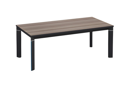 Moderná kávová miza v hnedej a čiernej syntetickej dreve