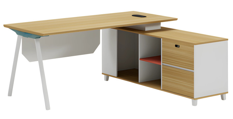 Moderná biela drevená stôl