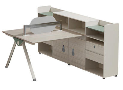 Moderná béžová stôl s úložným priestorom a opierkou do kancelárie a domova