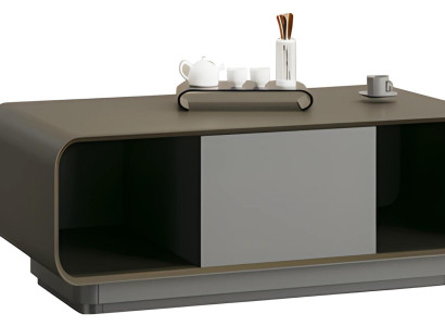 Moderná čierna a sivá kávová stolík s úložným priestorom