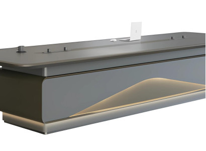 LED osvetlená konferenčná tabuľa s technickými pripojeniami